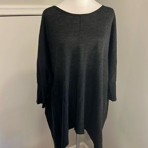 Eileen Fisher dark grey sweater Size L